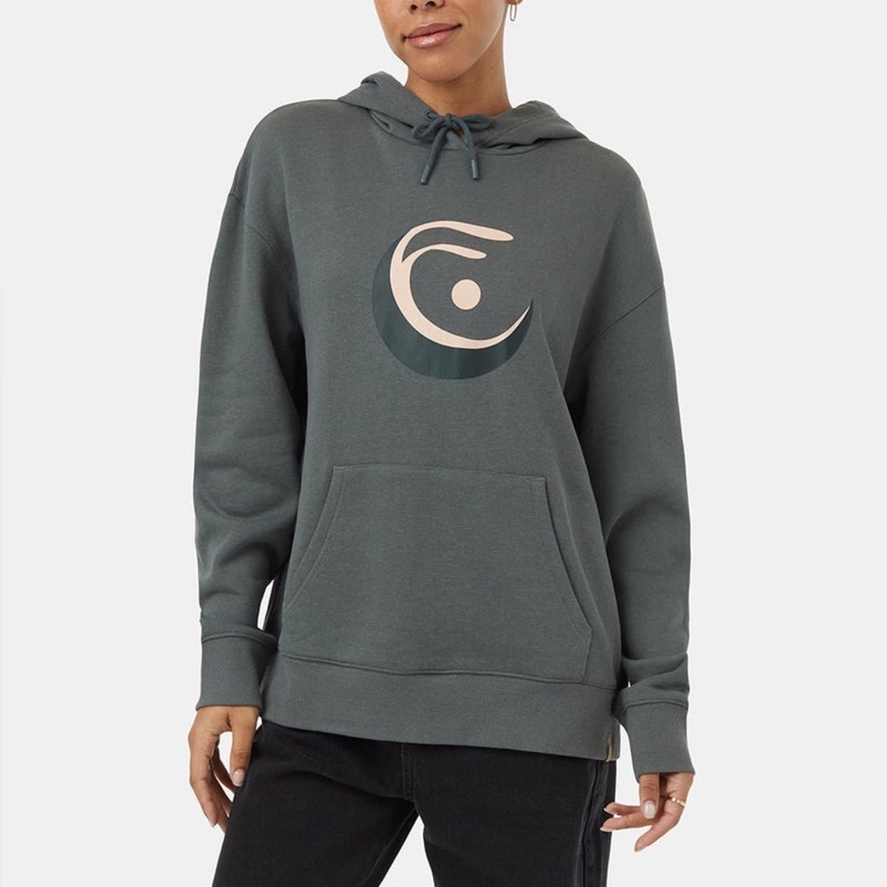 🆕 TENTREE Restore Artist Series Hoodie in Light Urban Green, Very Dark Spruce